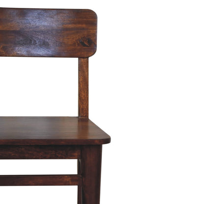 The Classic Chestnut Solid Wood Dining Chair | Artisan Crafted | Wood Velvet