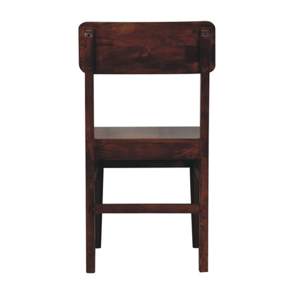 The Classic Chestnut Solid Wood Dining Chair | Artisan Crafted | Wood Velvet