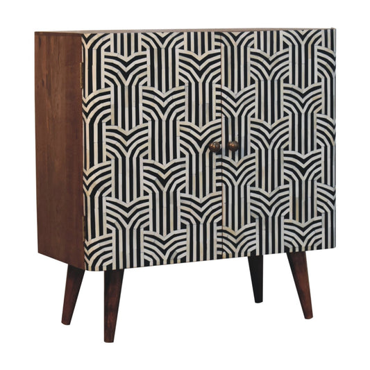 Boho Edessa Bone Inlay Cabinet - Wood Velvet