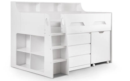Julian Bowen Space Saver Childrens Midsleeper | Jupiter - Wood Velvet