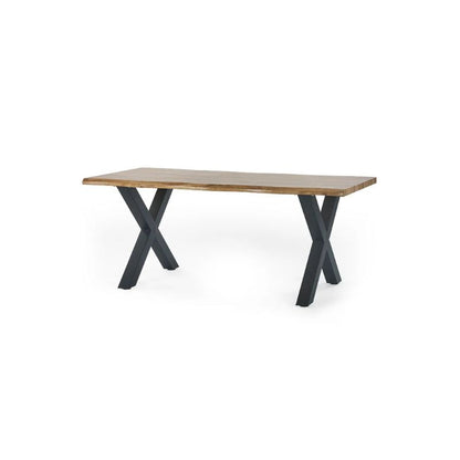 Julian Bowen Harvey Waved-edge Dining Table In Oak Effect