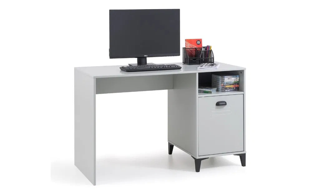 Julian Bowen Industrial Style Metal Look Locker Desk | Lakers Range - Wood Velvet