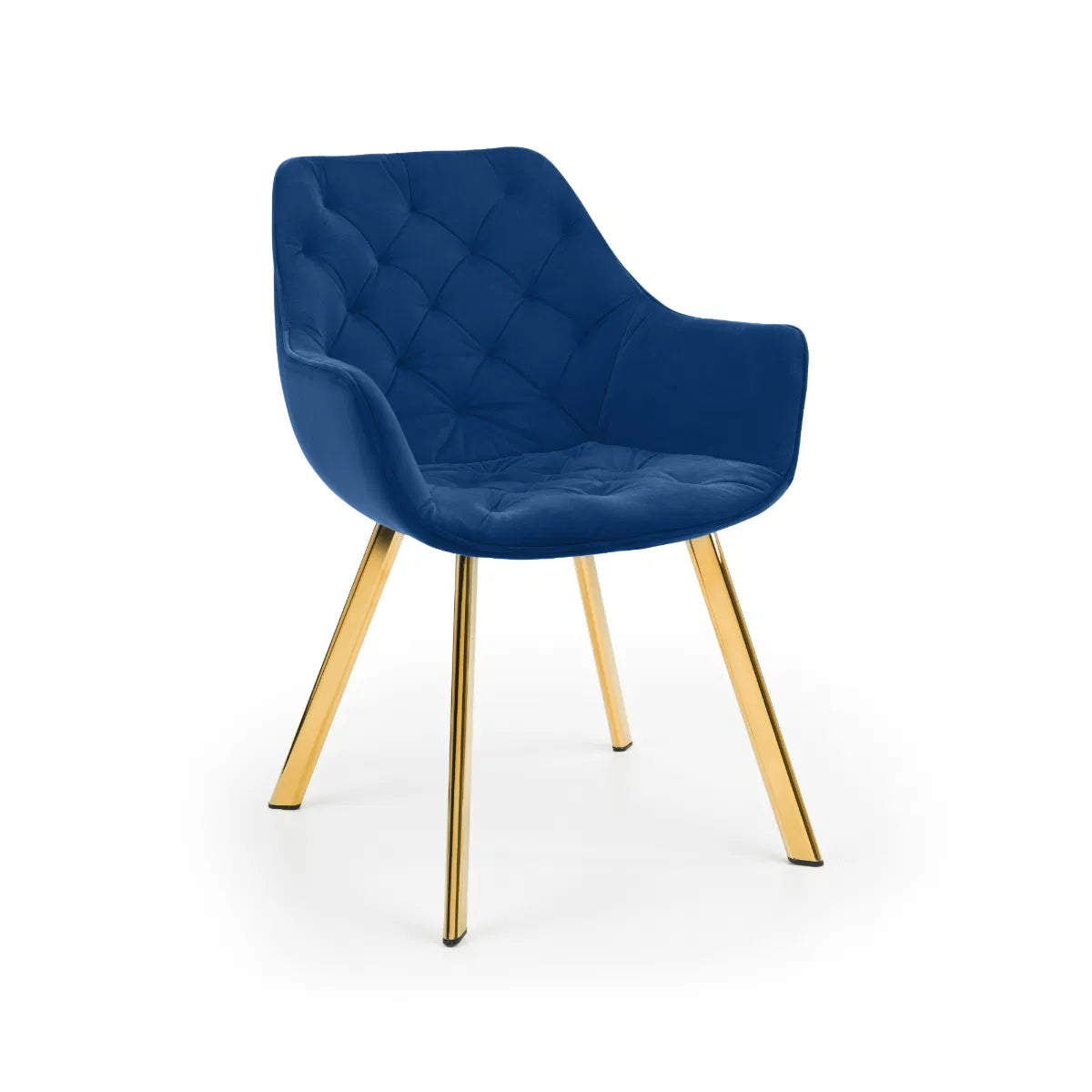 Lorenzo Dining Chairs In Luxo Blue Velvet | Set Of 2 | Julian Bowen - Wood Velvet
