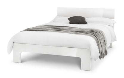 Ultra Chic High Gloss Wood Bedframe In White | King-size | Manhattan - Wood Velvet