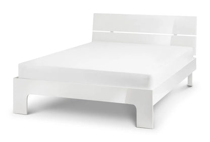 Ultra Chic High Gloss Wood Bedframe In White | King-size | Manhattan - Wood Velvet