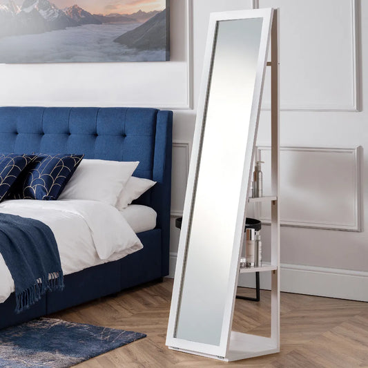 Julian Bowen White Storage Mirror | Fresco |