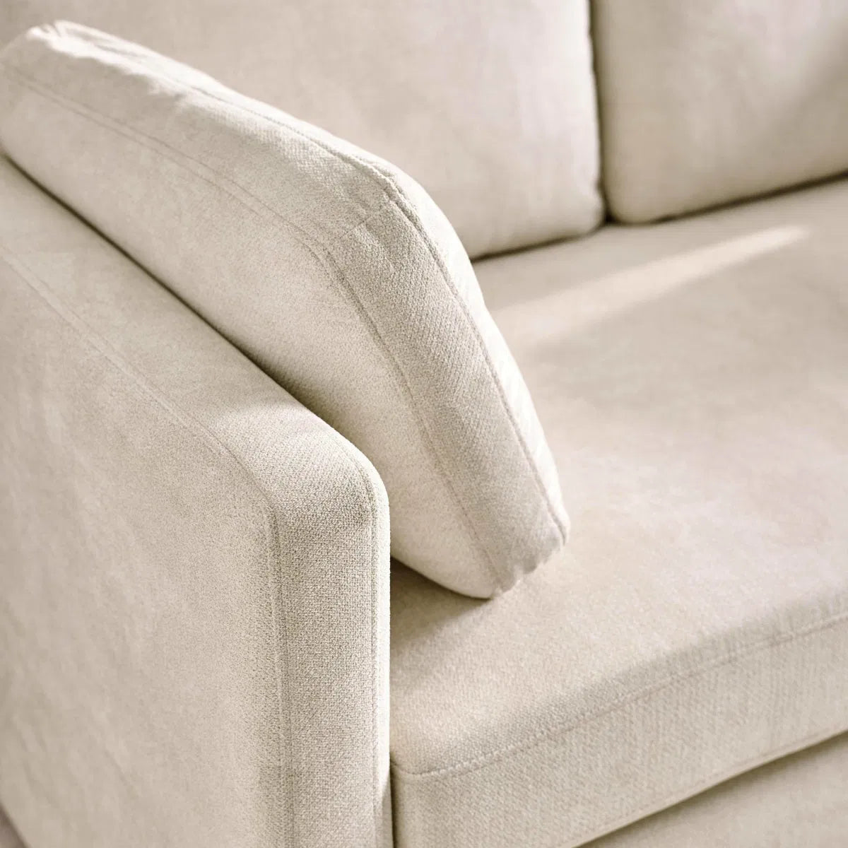 Julian Bowen 2 Seater Compact Sofa In Grey-beige Chenille | Ottilie Range | Wood Velvet