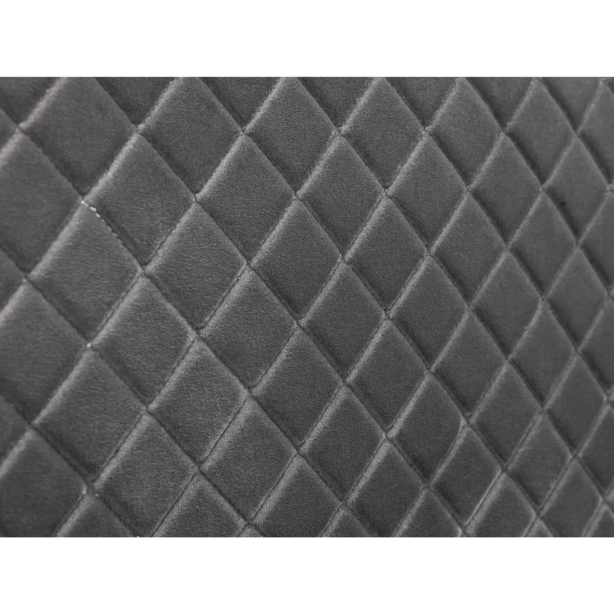 Diamond Quilted Bed Frame In Luxo Grey Velvet | Sanderson King Size | Julian Bowen