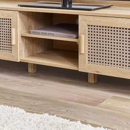 Julian Bowen Bohemian Media Unit In Rattan Effect | Sydney Range | Wood Velvet
