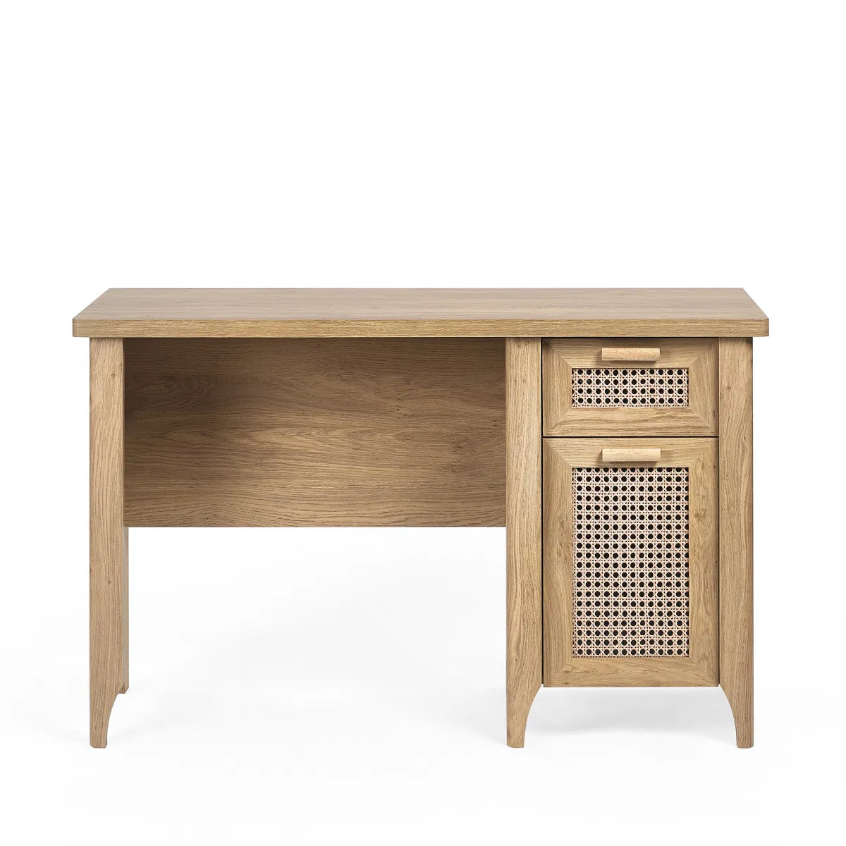 Julian Bowen Bohemian Office Desk/Dressing Table In Rattan Effect | Sydney Range | Wood Velvet