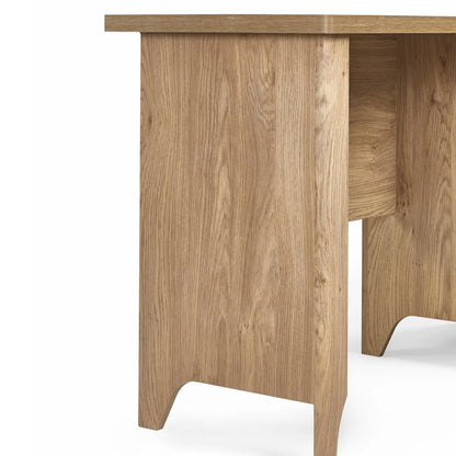 Julian Bowen Bohemian Office Desk/Dressing Table In Rattan Effect | Sydney Range | Wood Velvet