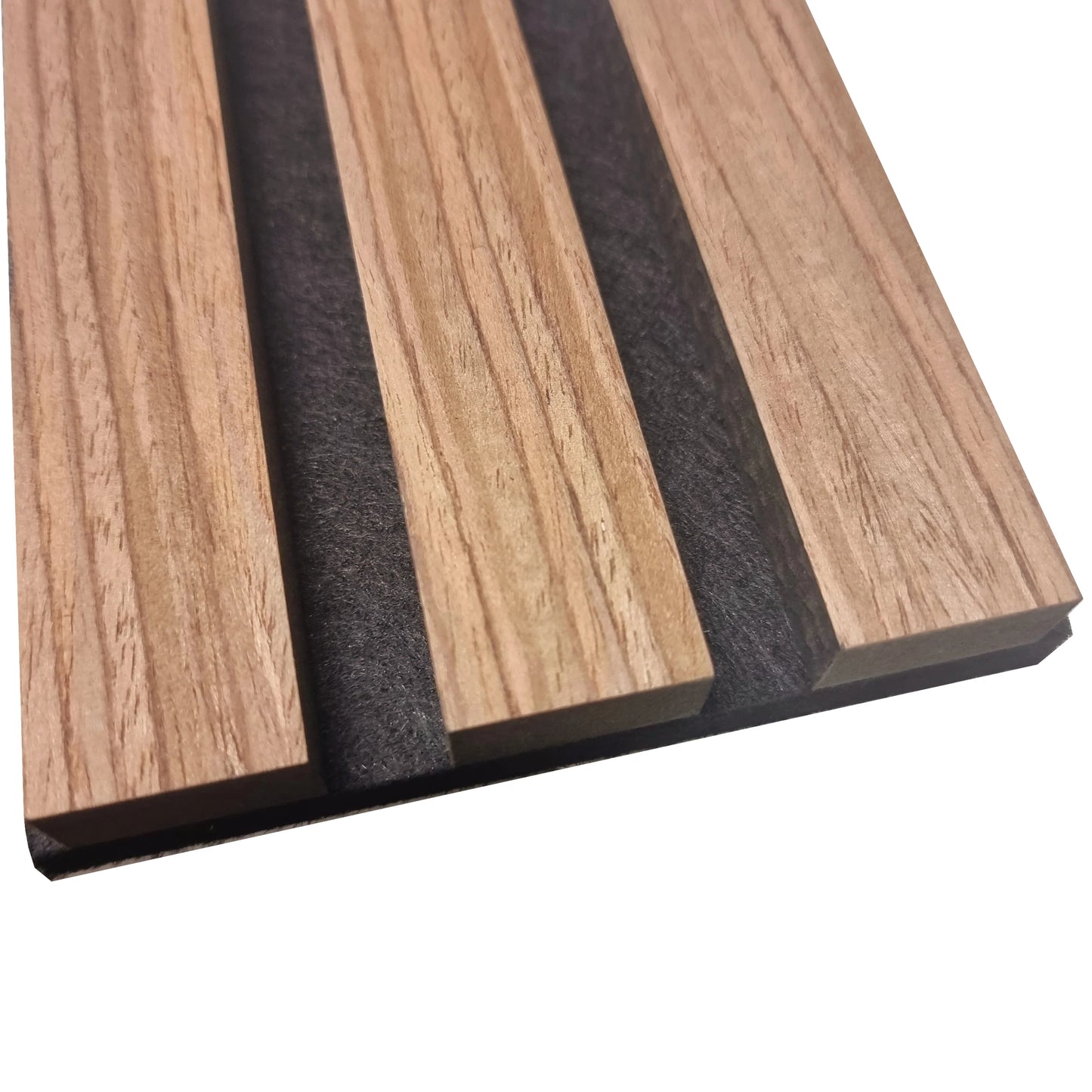 Acoustic Slatted Wall Panels - Light Oak