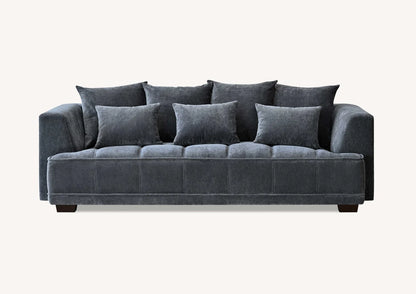 Gramercy Sofa Range in Steel Velvet