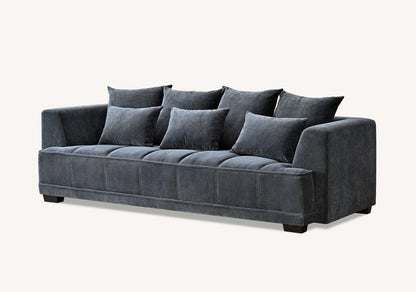 Gramercy Sofa Range in Steel Velvet