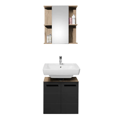 Mirrored Oak Wall Mounted Cabinet | Vista Range | Julian Bowen
