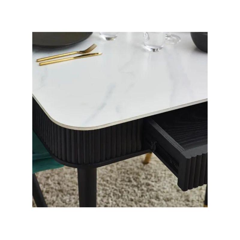 Saint Louis Fluted Stone Top Dining Table - Wood Velvet