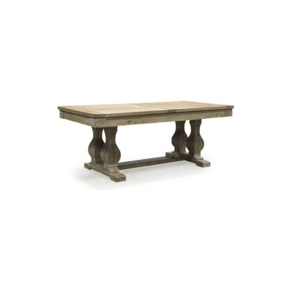 Medieval Style Dark Elm Extending Dining Table