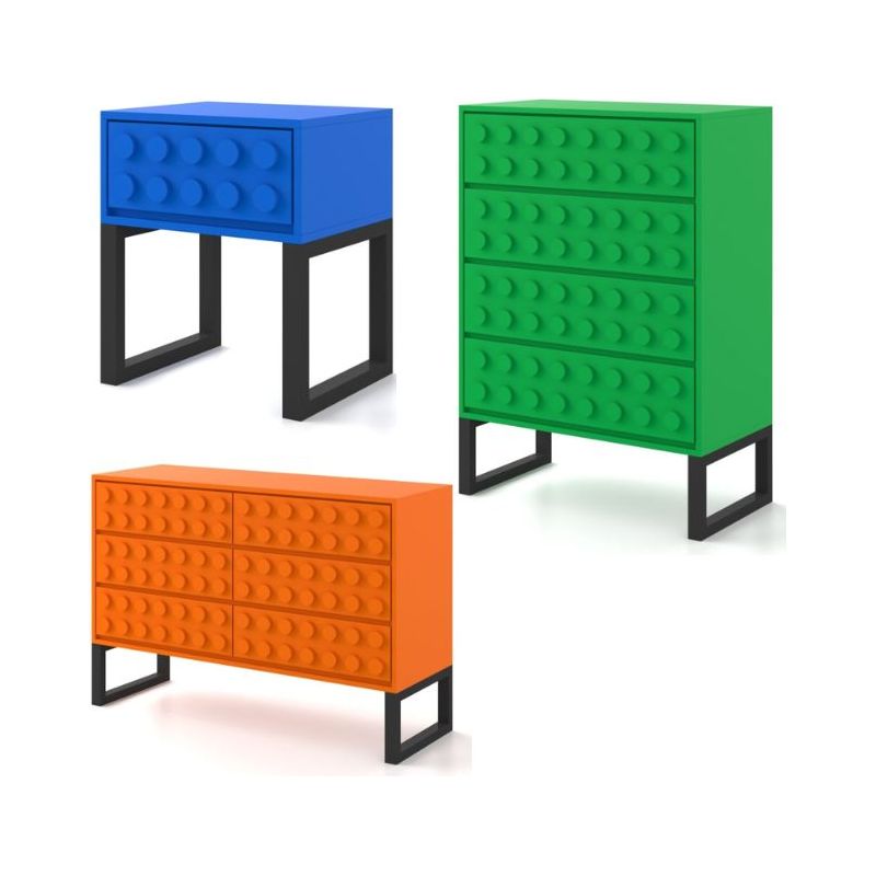 Kids Lego-inspired Bedroom Set