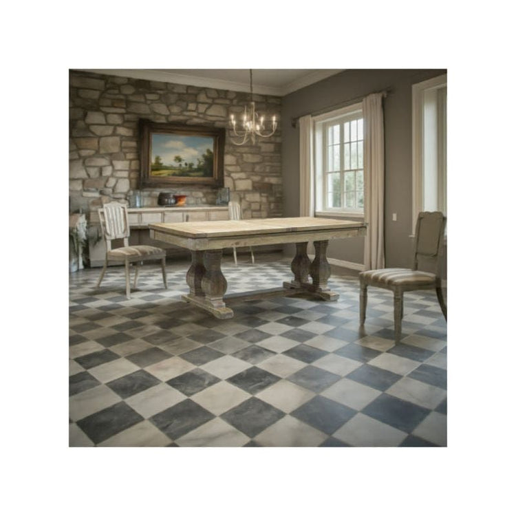 Medieval Style Dark Elm Extending Dining Table - Wood Velvet