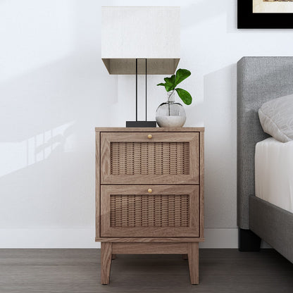 Bordeaux Oak Bedside Cabinet - Wood Velvet