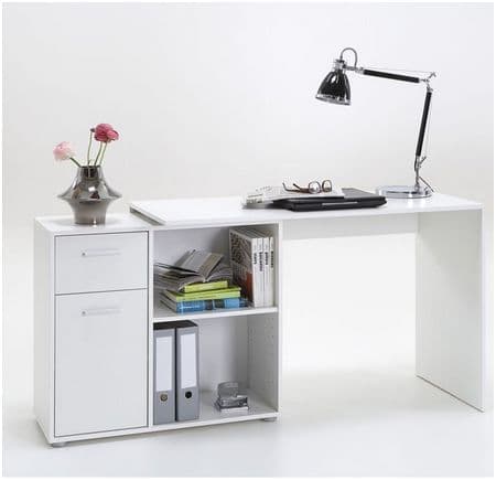 Carin Corner Flexi Desk White - Wood Velvet