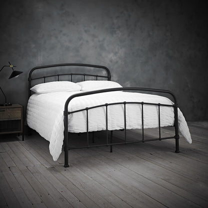 Helston Industrial Chic Bed Frame - Wood Velvet