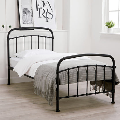 Helston Industrial Chic Bed Frame - Wood Velvet