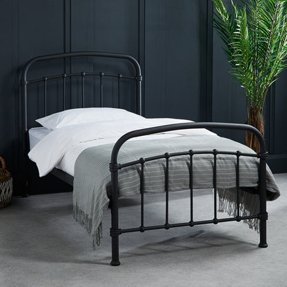 Helston Industrial Chic Bed Frame - Wood Velvet