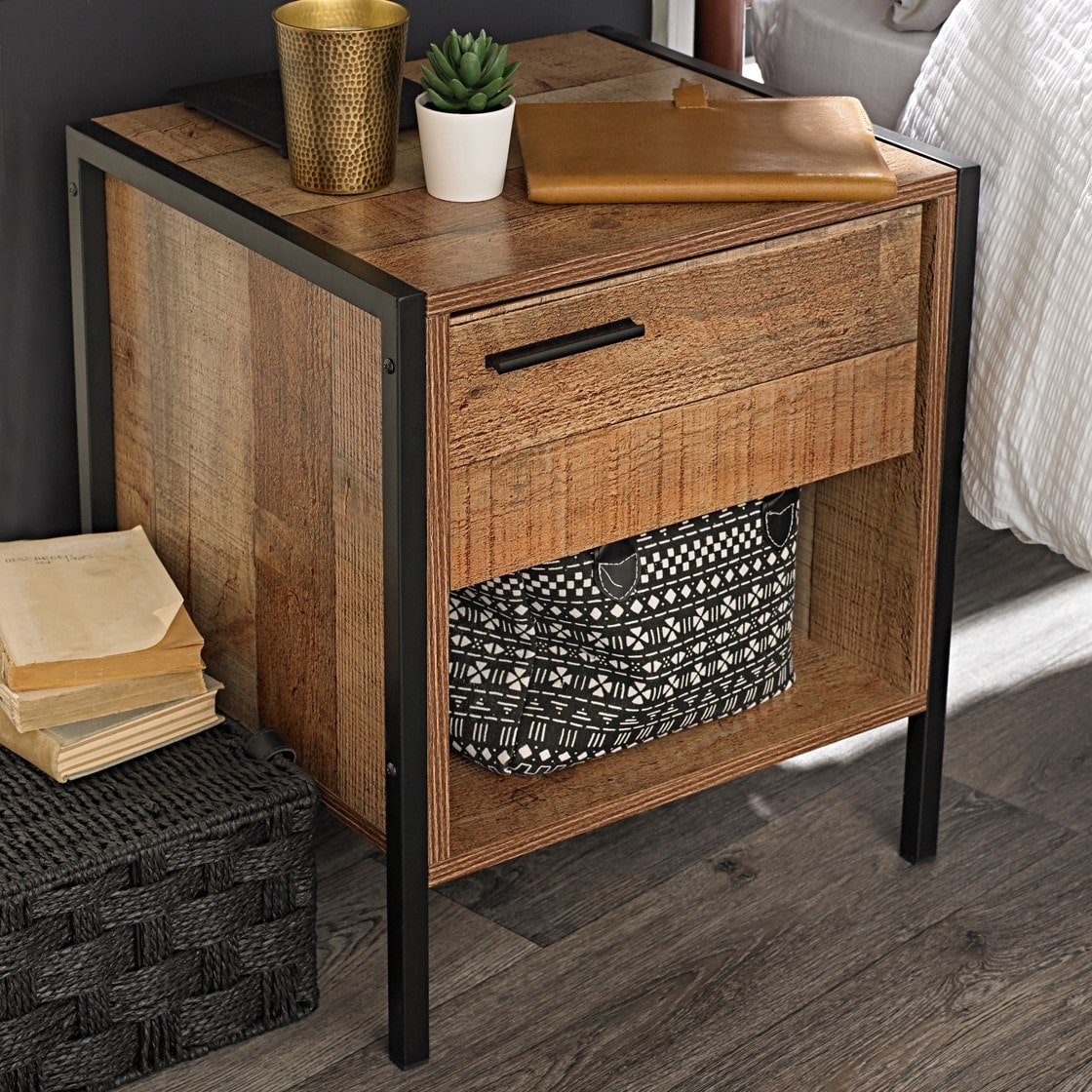 Hoxton Bedside Cabinet - Wood Velvet