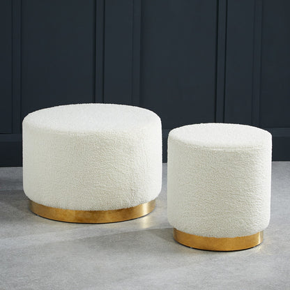 Lara Small Pouffe - Wood Velvet