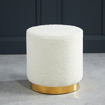 Lara Small Pouffe - Wood Velvet