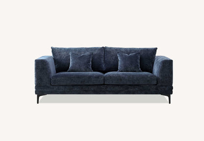2 & 3 Seater Sofa Pack in Blue Velvet | Lenox Sofa Range | Wood Velvet