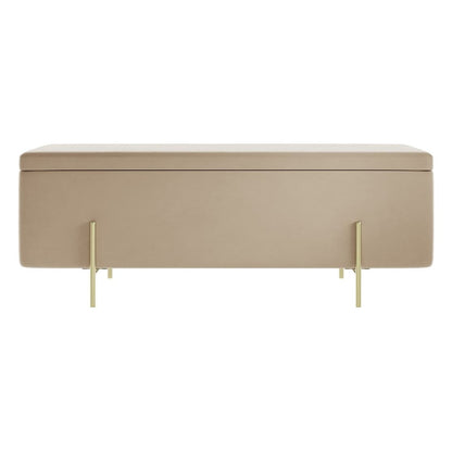 Layla Storage Ottoman - Wood Velvet