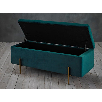 Layla Storage Ottoman - Wood Velvet