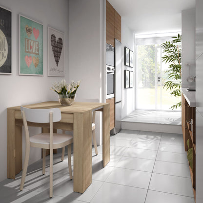 Luiz Extending Dining Table Oak Effect - Wood Velvet