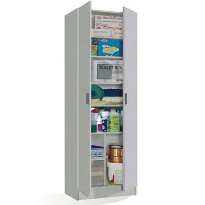 Multi Purpose White Wide Storage Cupboard - Wood Velvet