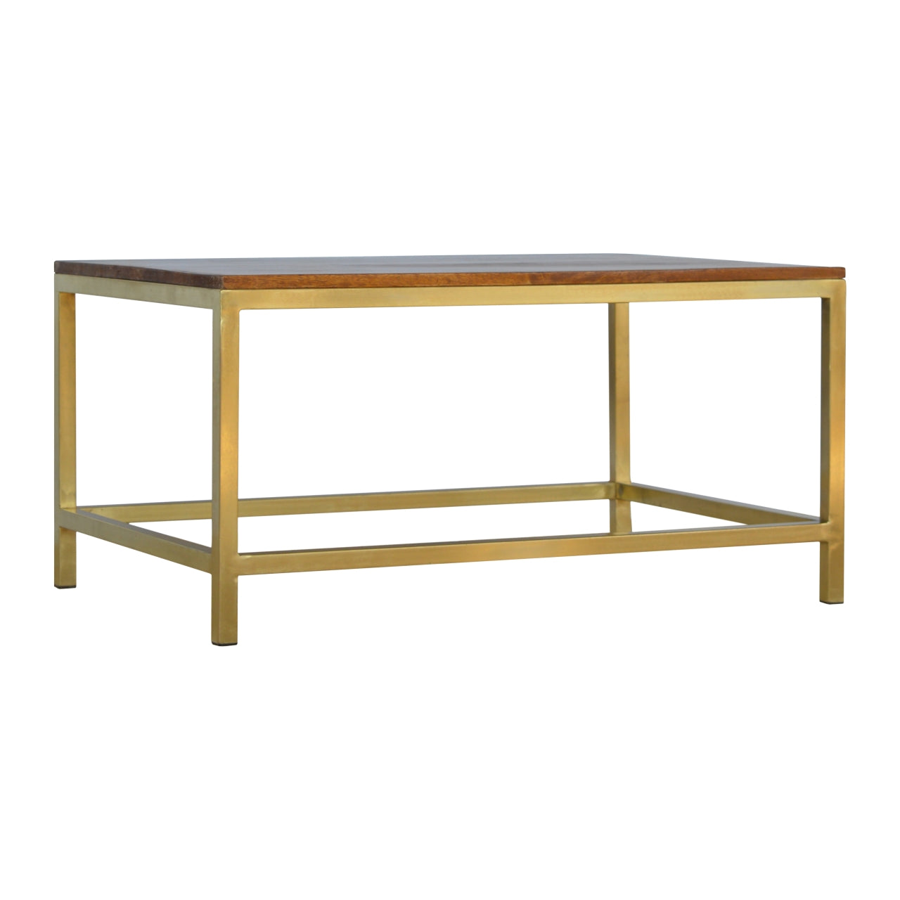 Rectangle Gold Coffee Table - Wood Velvet
