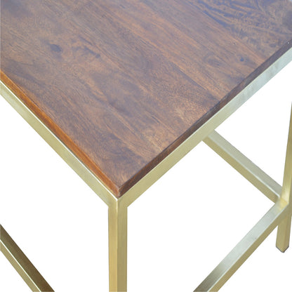 Rectangle Gold Coffee Table - Wood Velvet