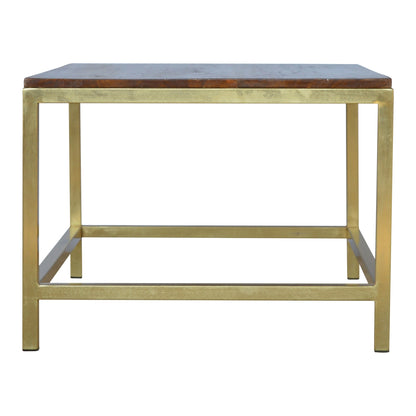 Rectangle Gold Coffee Table - Wood Velvet