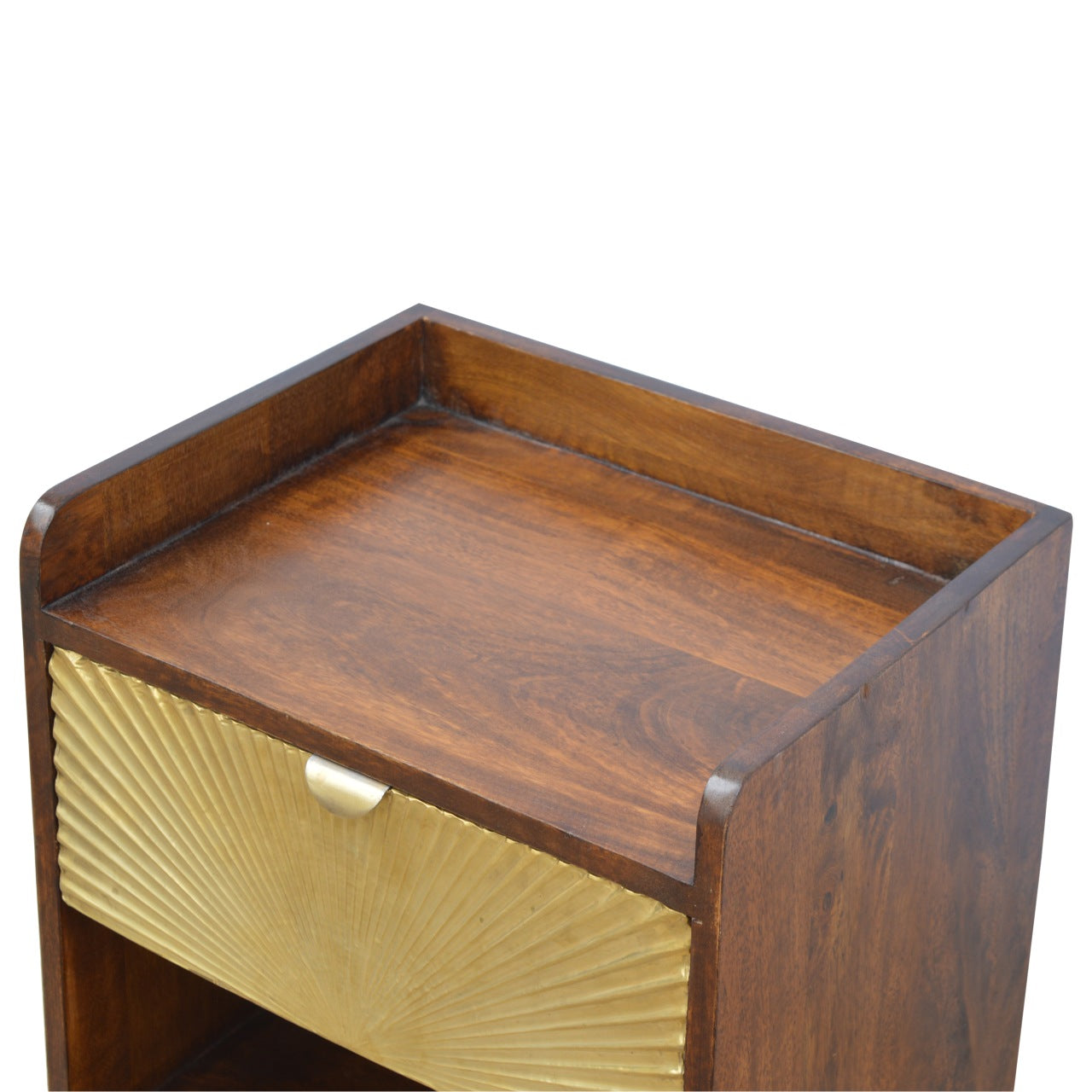 Manila Gold One Drawer Bedside - Wood Velvet