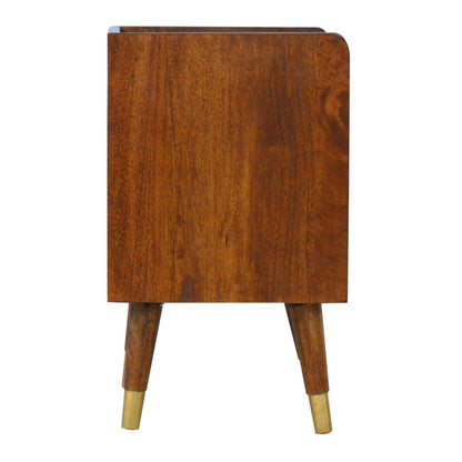 Manila Gold One Drawer Bedside - Wood Velvet