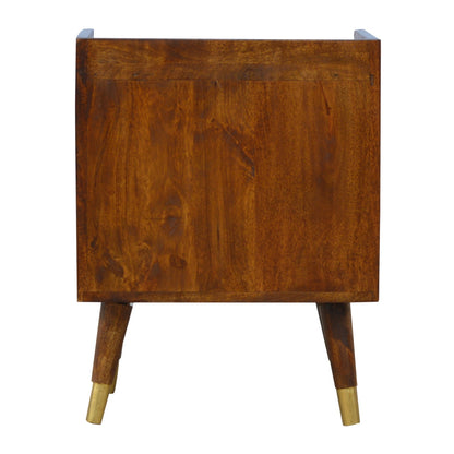 Manila Gold One Drawer Bedside - Wood Velvet