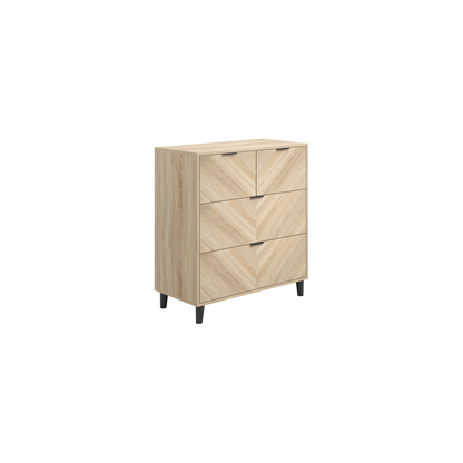 Stockholm Chevron 4 Drawer Chest - Wood Velvet