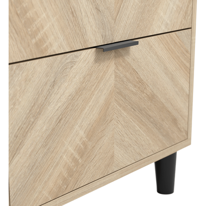 Stockholm Chevron 1 Door Wardrobe - Wood Velvet