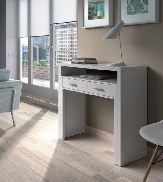 Turin Artic White Desk/Dressing Table or Console Table - Wood Velvet