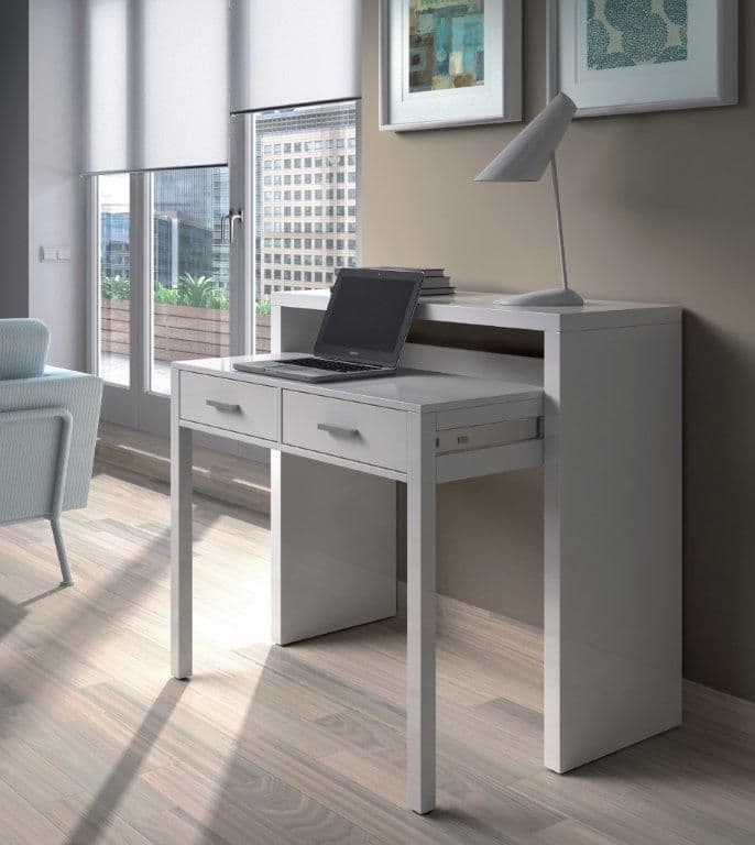 Turin Artic White Desk/Dressing Table or Console Table - Wood Velvet