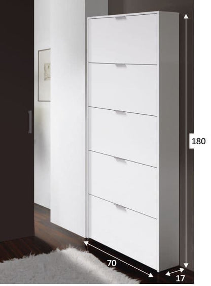 Zappa Shoe Cabinet White Gloss - Wood Velvet