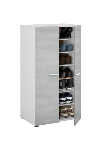 Zuldy Grey and White Shoe Cupboard - Wood Velvet