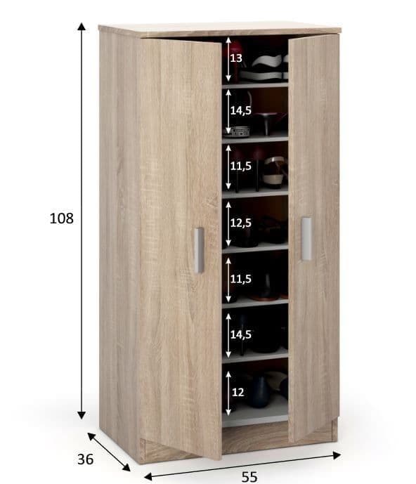 Zuldy Oak Effect Shoe Cabinet - Wood Velvet